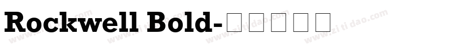 Rockwell Bold字体转换